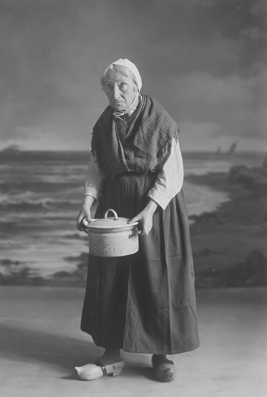 Studio portrait of a Dutch woman with short blonde hair